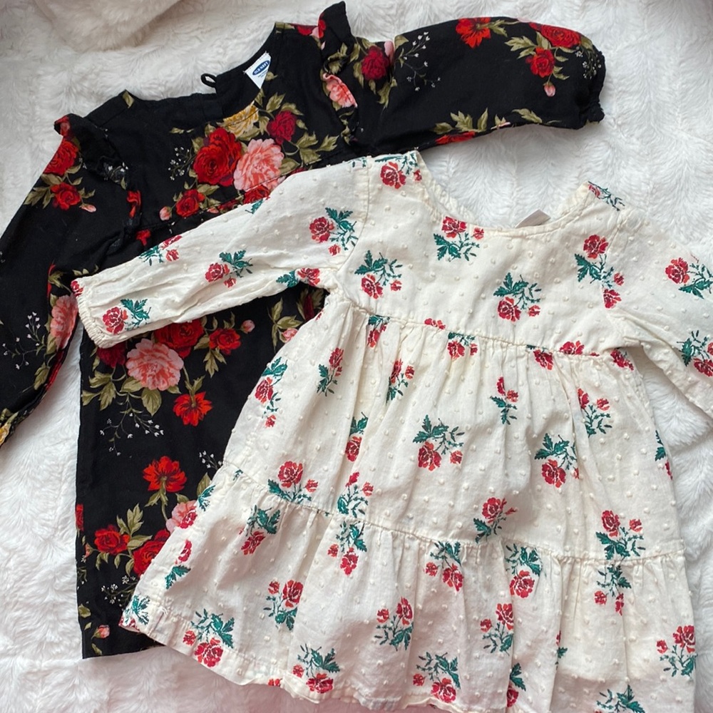 Two baby floral dresses - 6-12 Months